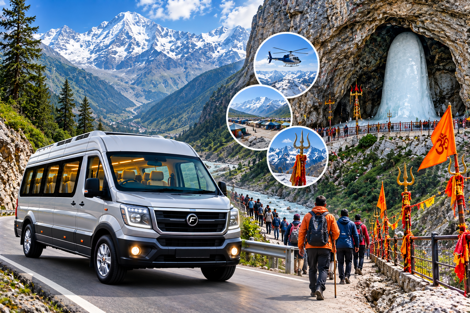 Ghaziabad to Amarnath Yatra By Tempo Traveller
